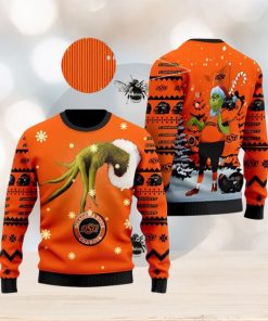 Oklahoma State Cowboys Team Grinch Ugly Christmas Sweater Cute Christmas Gift