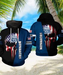 Old Dominion Monarchs NCAA US Flag Skull 3D Printed Hoodie