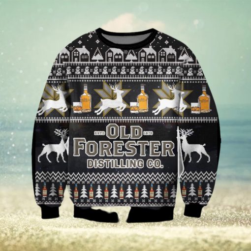 Old Forester Knitting Pattern 3D Print Ugly Christmas Sweater Perfect Holiday Gift