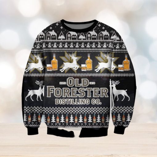 Old Forester Knitting Pattern 3D Print Ugly Christmas Sweater Perfect Holiday Gift