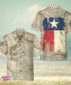 Old Map Of Texas Vintage Texas Hawaiian Shirt, Unique Texas Shirt For Texas Lovers