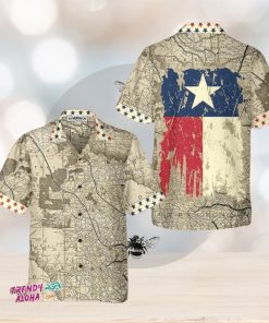 Old Map Of Texas Vintage Texas Hawaiian Shirt, Unique Texas Shirt For Texas Lovers