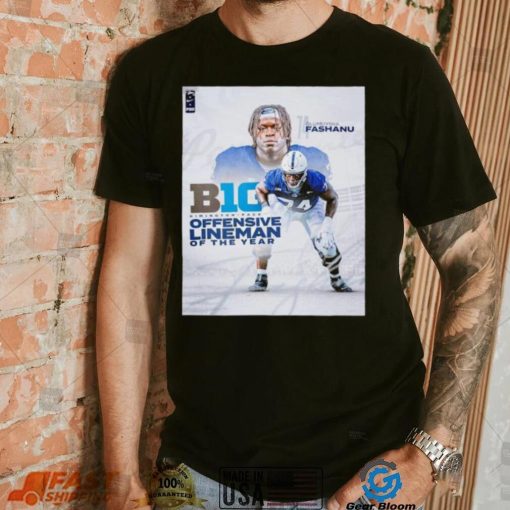 Olumuyiwa Fashanu B1G Offensive Lineman of the Year poster shirt