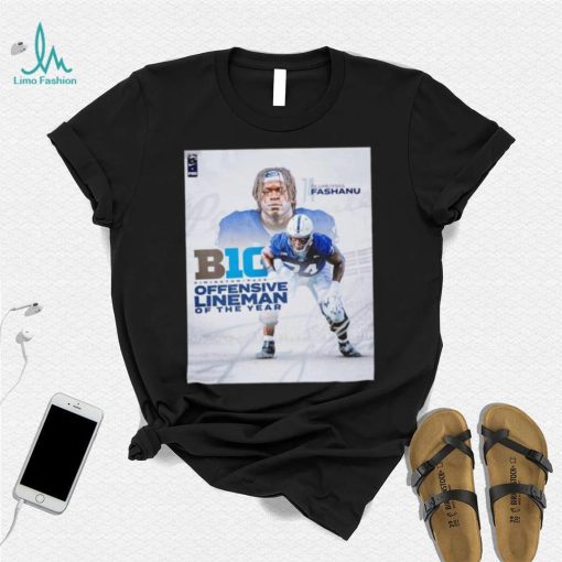 Olumuyiwa Fashanu B1G Offensive Lineman of the Year poster shirt