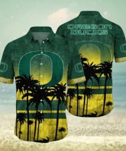 Oregon Ducks Logo Coconut Tropical Hawaiian Shirt Beach Gift For Fans