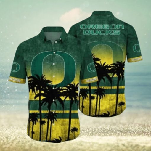 Oregon Ducks Logo Coconut Tropical Hawaiian Shirt Beach Gift For Fans