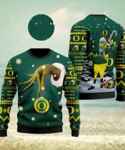 Oregon Ducks Team Grinch Ugly Christmas Sweater Cute Christmas Gift