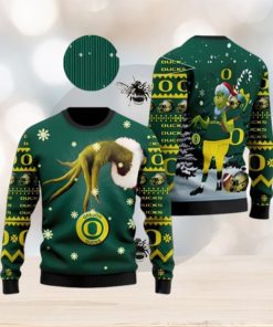 Oregon Ducks Team Grinch Ugly Christmas Sweater Cute Christmas Gift