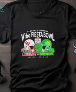Oregon Ducks Vs. Liberty Flames 2024 Fiesta Bowl Matchup T Shirt