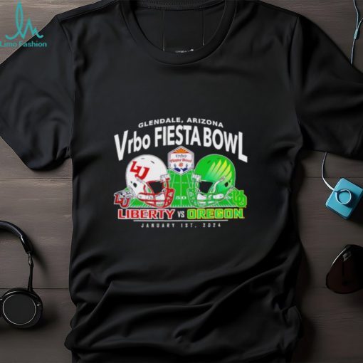 Oregon Ducks Vs. Liberty Flames 2024 Fiesta Bowl Matchup T Shirt