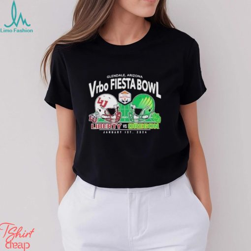 Oregon Ducks Vs. Liberty Flames Blue T Shirt