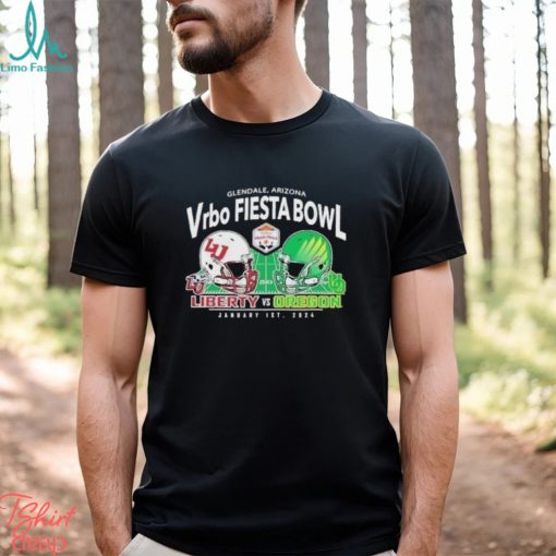 Oregon Ducks Vs. Liberty Flames Blue T Shirt