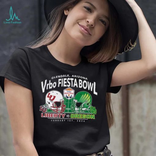 Oregon Ducks vs. Liberty Flames Blue 84 2024 Fiesta Bowl Matchup T Shirt