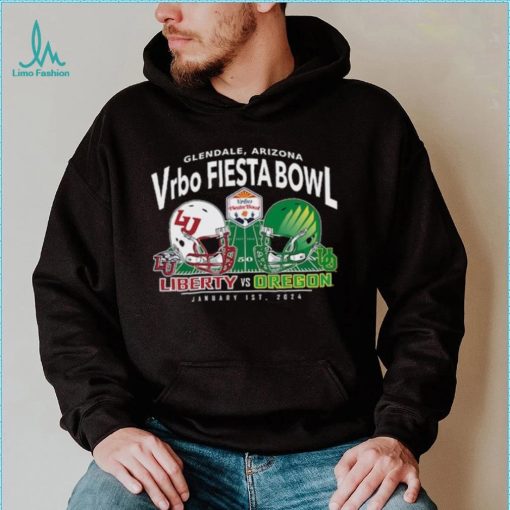 Oregon Ducks vs. Liberty Flames Blue 84 2024 Fiesta Bowl Matchup T Shirt