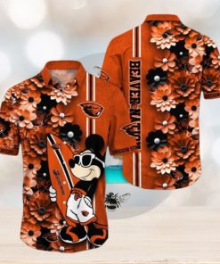 Oregon State Beavers Hawaiian Shirt Mickey Love Surfing Trending Summer Gift