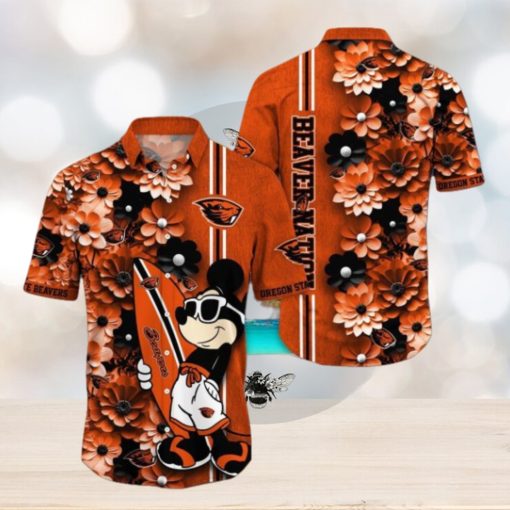 Oregon State Beavers Hawaiian Shirt Mickey Love Surfing Trending Summer Gift