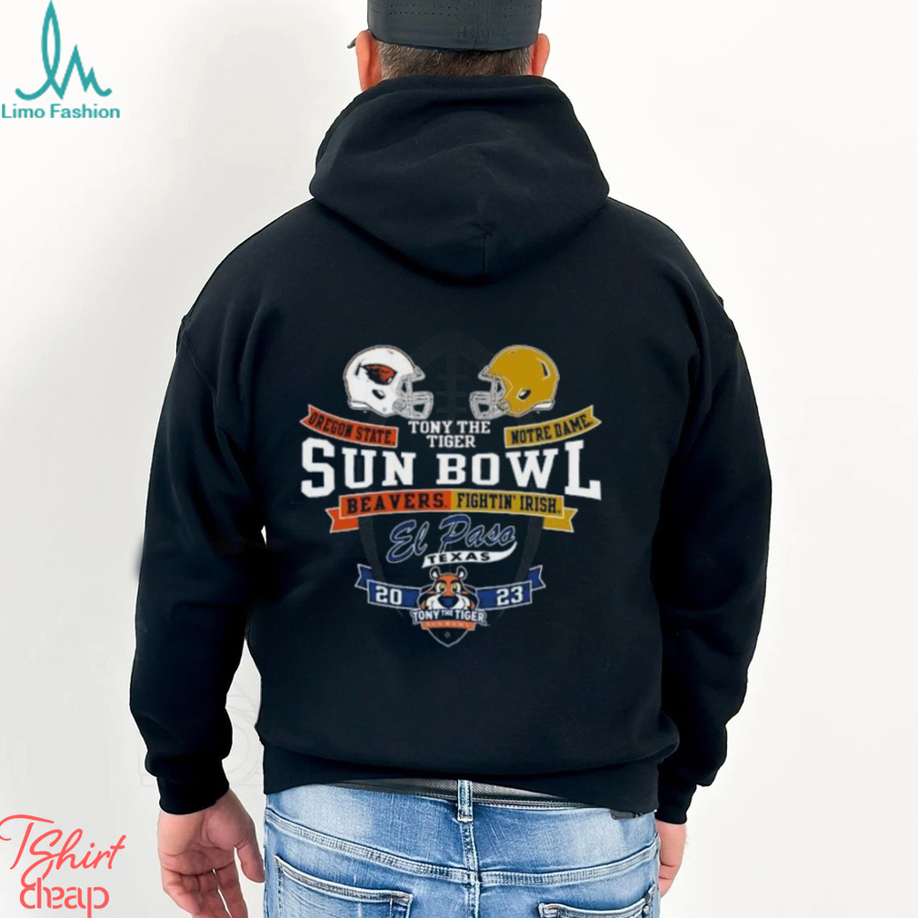 Oregon State Beavers vs. Notre Dame Fighting Irish 2023 El Paso Texas Tony the Tiger sun Bowl shirt Oregon State Beavers vs. Notre Dame Fighting Irish 2023 El Paso Texas Tony the Tiger sun Bowl shirt