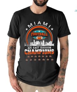 Original 2023 AFC East Champions Conquered The East Champions Miami Dolphins Football Skyline T Shirt