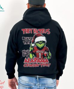 Original Alabama Crimson Tide Grinch They Hate Us Because Ain’t Us Ncaa Football Christmas T shirt