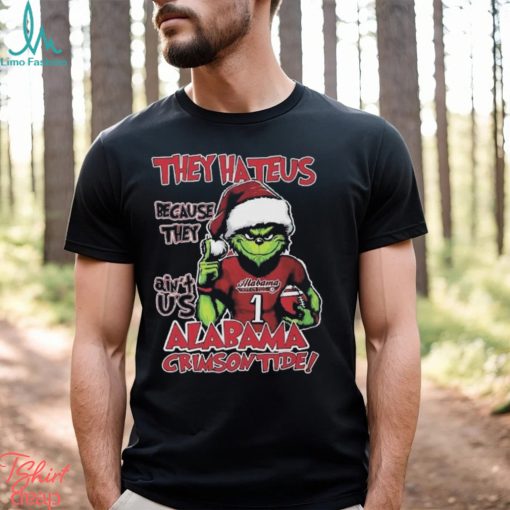Original Alabama Crimson Tide Grinch They Hate Us Because Ain’t Us Ncaa Football Christmas T shirt