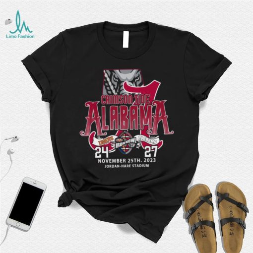 Original Alabama Crimson Tide Win 27 24 Auburn Tigers 2023 Iron Bowl Champions Final Score T Shirt