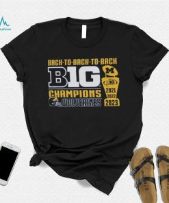 Original Retro Brand Michigan Wolverines Back to Back to Back Big Ten Conference Champions T Shirt