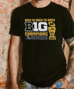 Original Retro Brand Michigan Wolverines Back to Back to Back Big Ten Conference Champions T Shirt