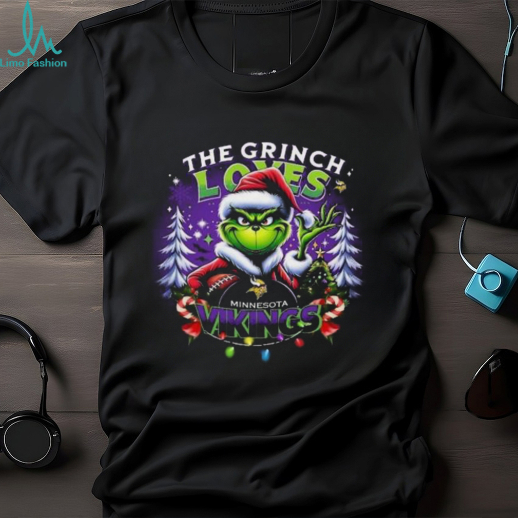 Original The Grinch Santa Loves Minnesota Vikings NFL Christmas Shirt Original The Grinch Santa Loves Minnesota Vikings NFL Christmas Shirt