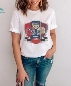 Original georgia Bulldogs Vs Florida State Seminoles Helmet 2023 Capital One Orange Bowl Shirt