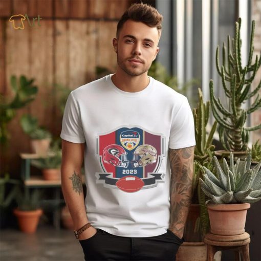 Original georgia Bulldogs Vs Florida State Seminoles Helmet 2023 Capital One Orange Bowl Shirt