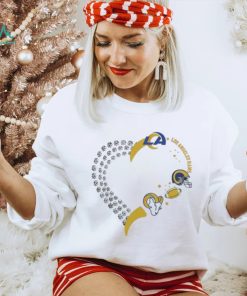 Original los Angeles Rams Football Heart Helmet Logo Shirt