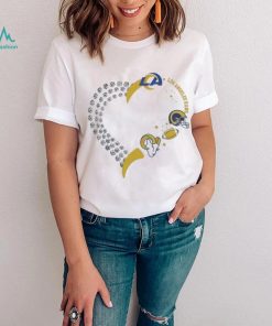 Original los Angeles Rams Football Heart Helmet Logo Shirt