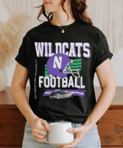 Original northwestern Wildcats Helmet And Ryan Field T Shirt