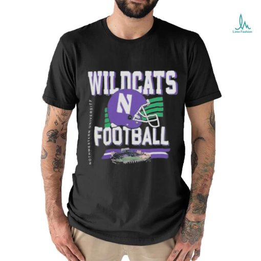 Original northwestern Wildcats Helmet And Ryan Field T Shirt
