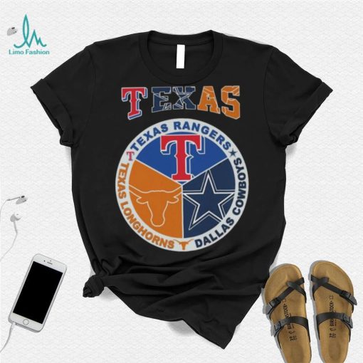 Original texas Rangers Dallas Cowboys Texas Longhorns Proud Of State Shirt