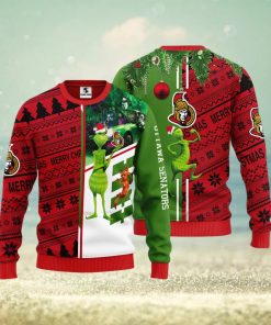 Ottawa Senators Grinch & Scooby doo Christmas Ugly Sweater