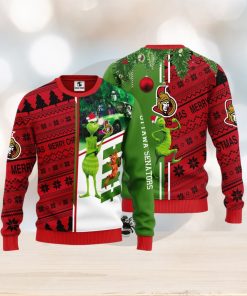 Ottawa Senators Grinch & Scooby doo Christmas Ugly Sweater