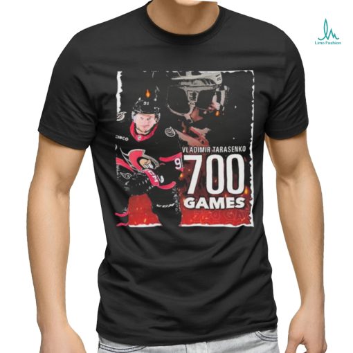 Ottawa Senators Player Vladimir Tarasenko 700 Games in NHL Shirt