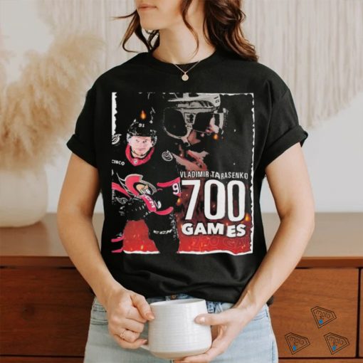 Ottawa Senators Player Vladimir Tarasenko 700 Games in NHL Shirt