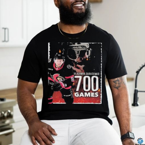 Ottawa Senators Player Vladimir Tarasenko 700 Games in NHL Shirt