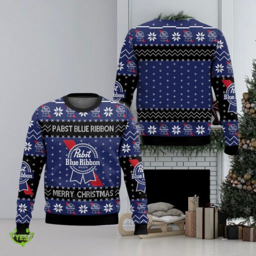 Pabst Blue Ribbon Apparel Ugly Xmas 3D Sweater For Men And Women