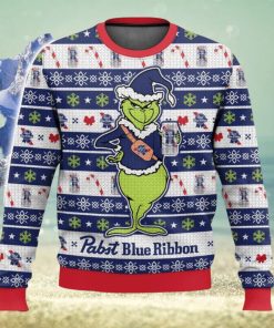 Pabst Blue Ribbon Grinch 3D Christmas Sweater Ugly Christmas Sweater Christmas Gift Ideas