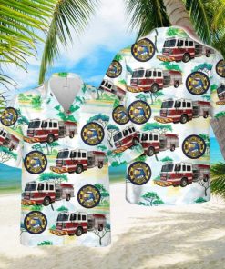 Panama City Fire Department Florida Short Sleeve Aloha Hawaiian Shirt