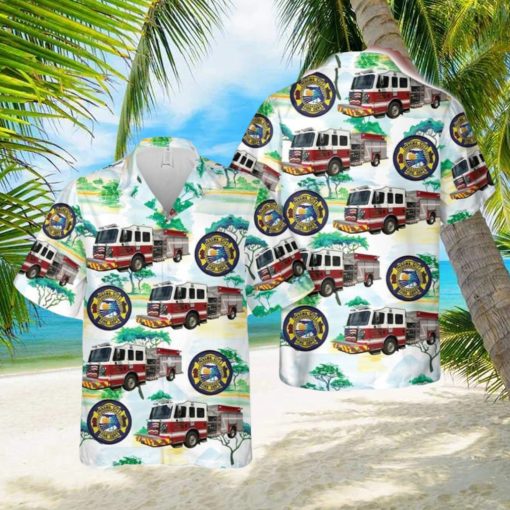 Panama City Fire Department Florida Short Sleeve Aloha Hawaiian Shirt