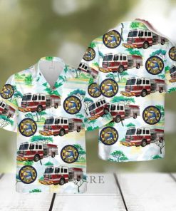 Panama City Fire Department Florida Short Sleeve Aloha Hawaiian Shirt