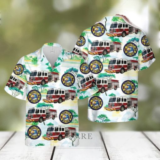 Panama City Fire Department Florida Short Sleeve Aloha Hawaiian Shirt