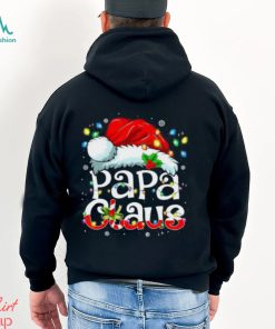 Papa Claus T shirt, Papa Claus Cute Christmas Lights Pajama Family Matching Shirt
