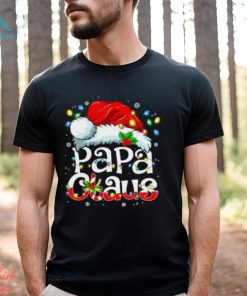 Papa Claus T shirt, Papa Claus Cute Christmas Lights Pajama Family Matching Shirt, hoodie, sweater, long sleeve and tank top Papa Claus T shirt, Papa Claus Cute Christmas Lights Pajama Family Matching Shirt