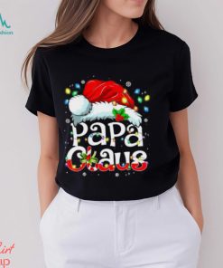 Papa Claus T shirt, Papa Claus Cute Christmas Lights Pajama Family Matching Shirt, hoodie, sweater, long sleeve and tank top Papa Claus T shirt, Papa Claus Cute Christmas Lights Pajama Family Matching Shirt