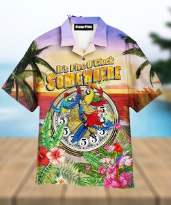 Parrot It’s 5 O’clock Somewhere Hawaiian Shirt